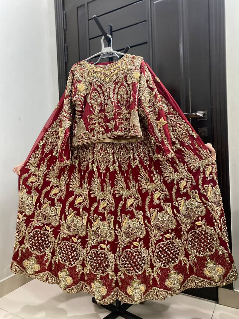 bridal lehnga | wedding dress | bridal maxi for sale 1