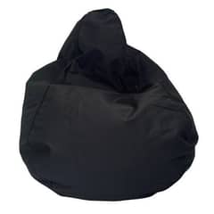 Plain Premium Black Canvas - Bean Bag