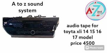 audio tape for toyta xli 14 15 16 17 model  price 4500 A TO Z SOUND S