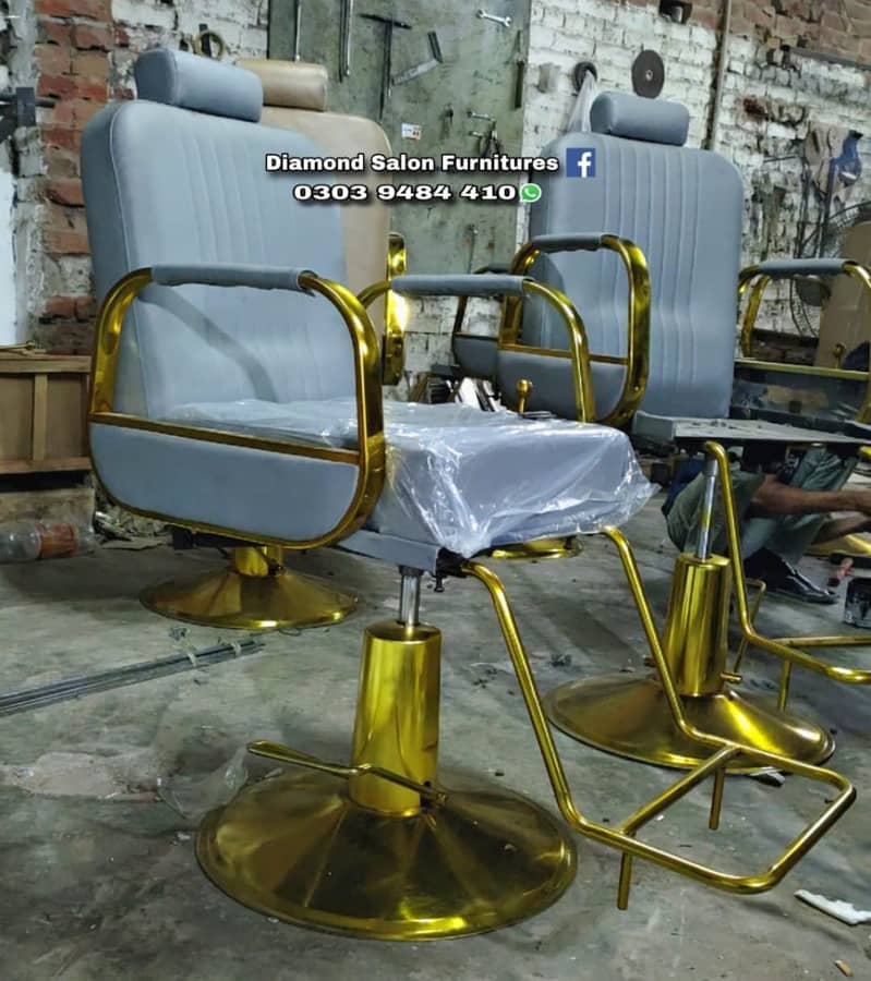 Saloon chair / Barber chair/Cutting chair/Shampoo unit 8