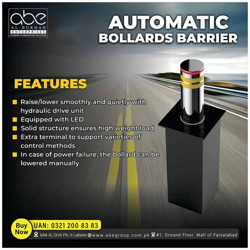 Automatic High Quality Security Boom Bollard Barrier 0