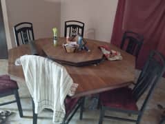 dining table with 6 chair for sale 0