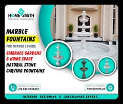 Marble Fountain - Natural Stone Carving - Home Delivery & installation