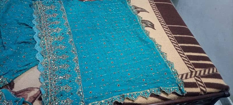 Wedding lehnge for Sale ( Green and Purple ) 8