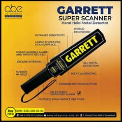 Garrett Hand Held Securuty Metal Detector Super Scanner Stick