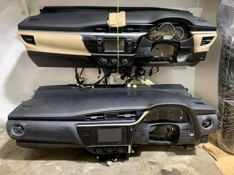 Toyota corolla Dash Board, Head Lights, Back Lights and all body parts 1