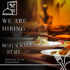 Restaurant Staff || Jobs in Lahore || Urgent Hiring