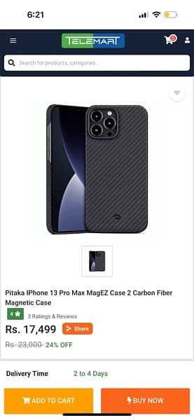 Iphone 13 pro max Pitaka carbon fiber magsafe cover 0