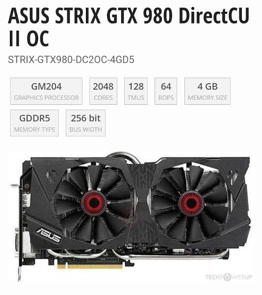 GTX 980 ASUS ROG STRIX 4GB 256 BIT 1