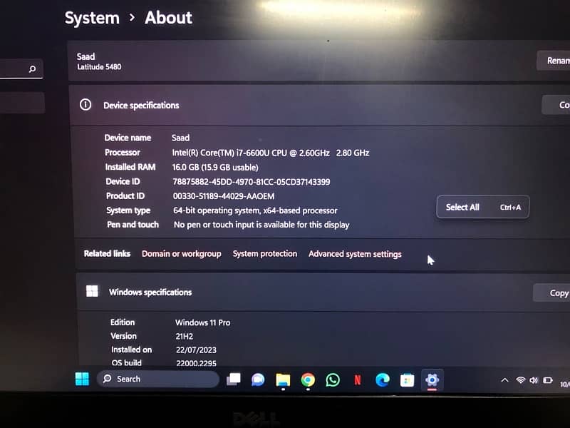 DELL LATITUDE 5480 CORE i7 6th Gen(GAMING) 5