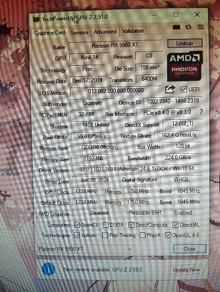 Gigabyte Rx 5500XT 8GB OC 5