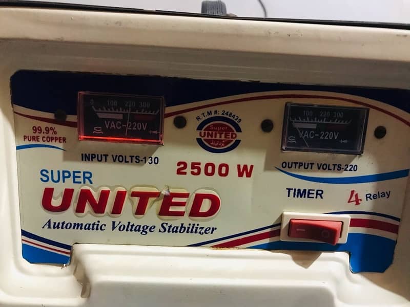 United 2500 W Automatic voltage stabilizer 2