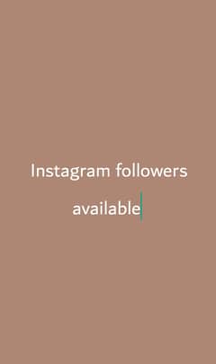 Instagram followers available and tik tok followers