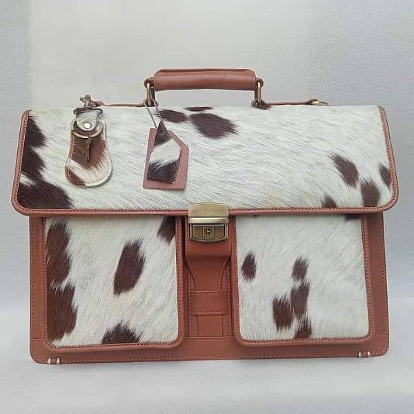 Office  Bag leather Cowhide Laptop bag Leather briefcase hairon Bag 5