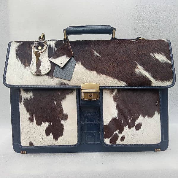 Office  Bag leather Cowhide Laptop bag Leather briefcase hairon Bag 6