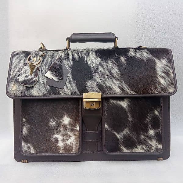 Office  Bag leather Cowhide Laptop bag Leather briefcase hairon Bag 10