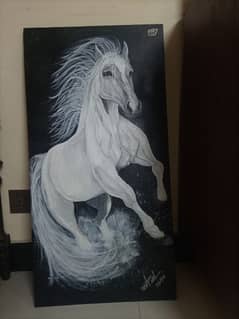 white horse painting