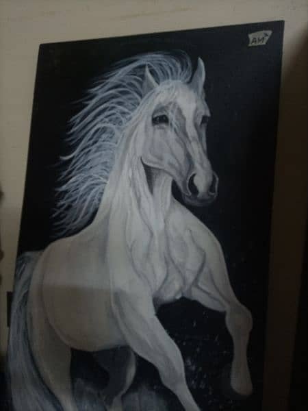 white horse painting 1