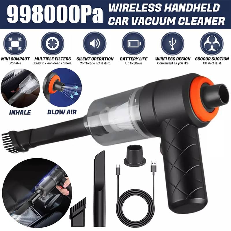 Portable Handheld Cordless Car Vacuum Cleaner 6000PA 1