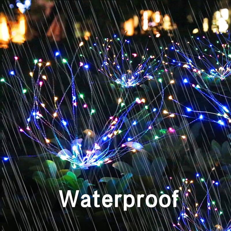 Solar Firework Multi-Color 8 Lighting Modes Led Fairy String Light 8