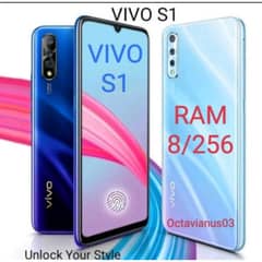 vivo S1 08/256 with one time backup 100% and charged with