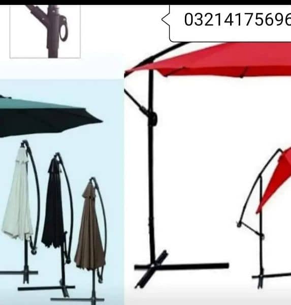 OUTDOOR GARDEN PARKING BENCH UMBRELLA IMPORTED SIDE POLE SENTER POLE 11