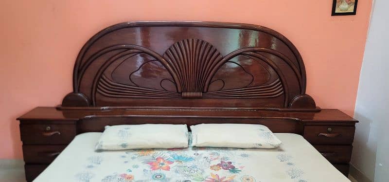 Pure Wooden King Size Bed For Sale 0