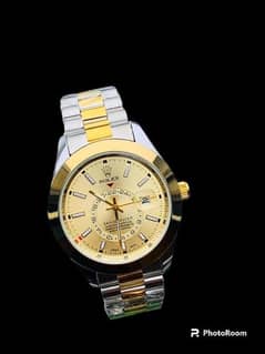 Men's luxury Rolex watch in gold Silver colour.