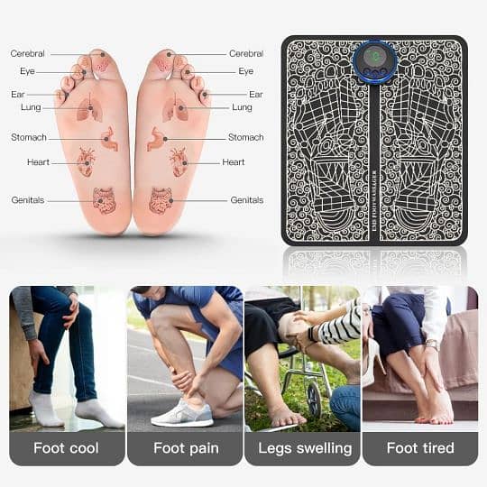 EMS Foot Massage Mat Electrical Muscle Stimulation Foot Massager 2