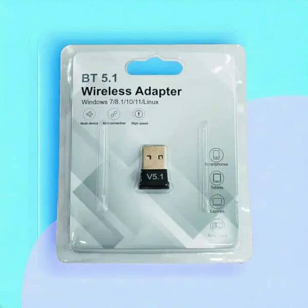 BT 5.1 Wireless Bluetooth Adapter USB Dongle Desktop Laptop PC Multi 0