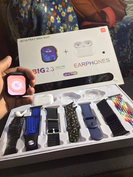 i20 Ulta smartwatch suit 10 in 1 + Airpods 4