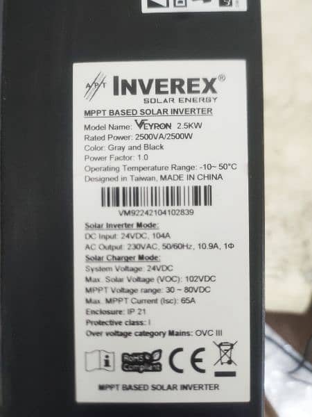 inverex Veyron 2.5 kw solar inverter 3