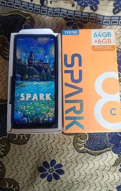 Tecno spark 8c waterproof 6gb 64gb full box out class battery 5000mah