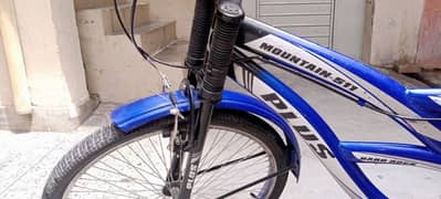 10/10 condition bicycle in blue color,contact no(03175325966)