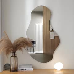 Bala Irregular Shaped Acrylic Silver Mirror Wall Sticker