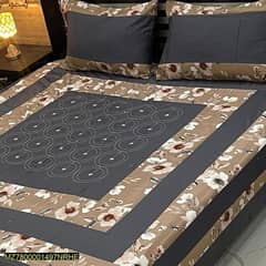 3 pcs cotton patchwork double bedsheet