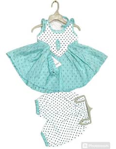 2 Pcs Girl's Chiffon Printed Shirt And Shorts Set