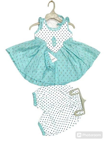 2 Pcs Girl's Chiffon Printed Shirt And Shorts Set 2