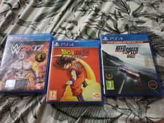 wwe 2k17, dbz kakarot, nfs rivals