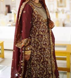 Elegant Red Bridal Barat Dress