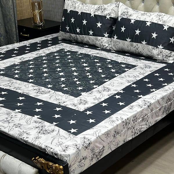 Embroidered Patch Work King Size BedSheet 030186072 10