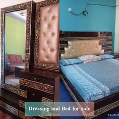 King size bed,side tables and dressing for sale