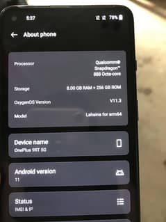 Oneplus 9rt Gaming phone snapdragon 888 8/256