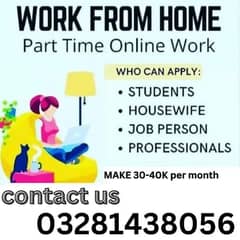 Online Job/Full-Time/Part Time/Home Base Job, Boys and Girls Apply