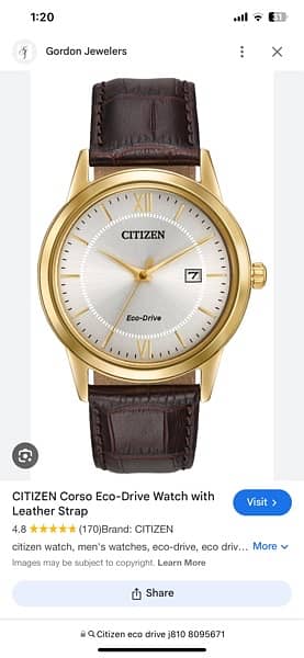 Citizen Mens Eco drive j810 Japnese 1