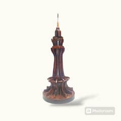 Wooden Minar Pakistan Model, Home Decor Wooden Model, Multicolor Minar 0