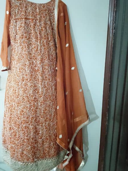 stitched 3 piece chiffon dress 0