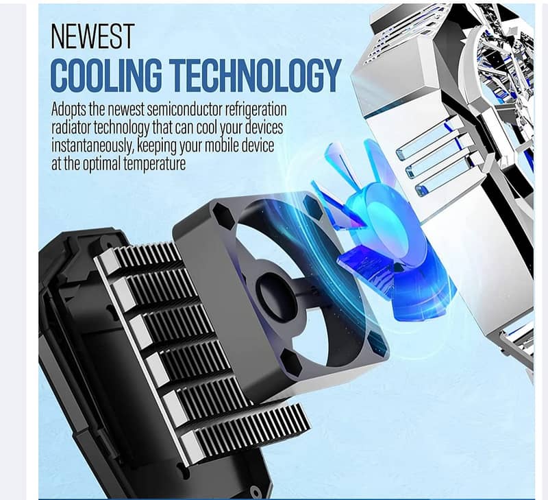 Phone Semiconductor Cooling Fan Radiator PUBG Gaming Cooler Heatsink 2