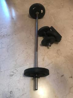 Weight bar and dumbells (both)