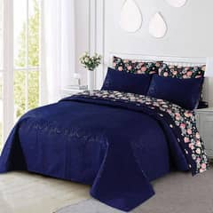 6pc cotton printed comforter set